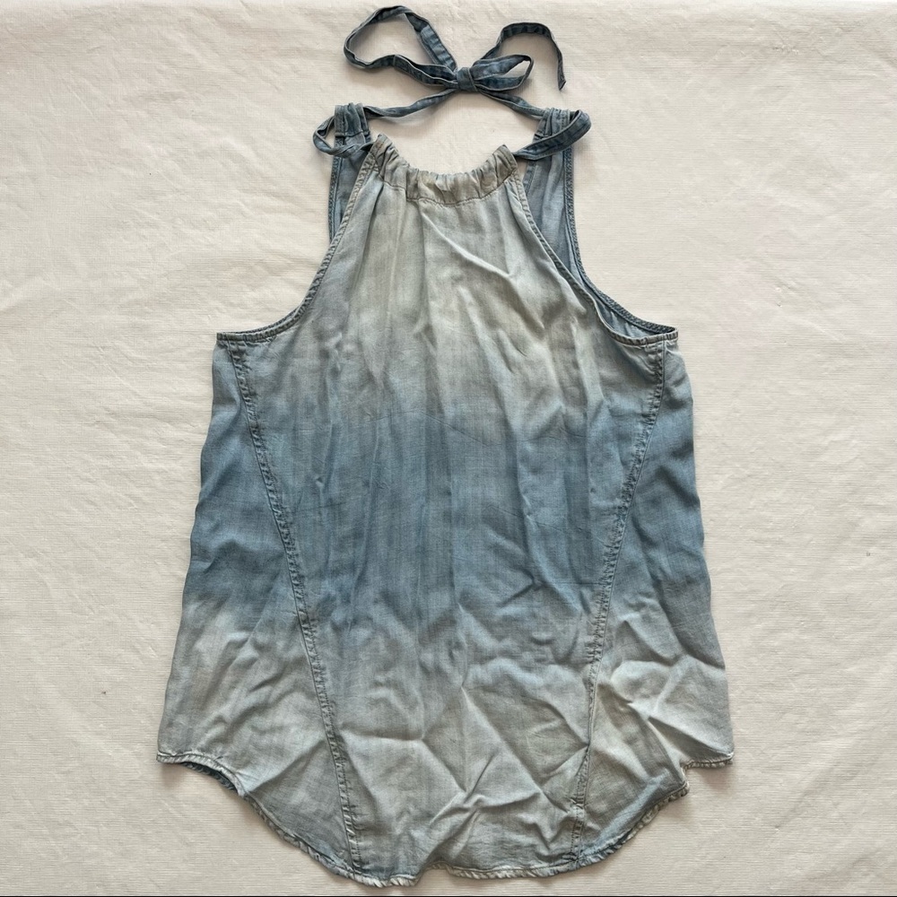 Anthropologie Cloth & Stone Chambray Ombré Tank Top NWT 100% Lyocell